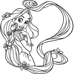 Desenho de Princesa Rapunzel para Colorir - Colorir.com