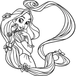 Rapunzel (Rapumzel) para imprimir e colorir