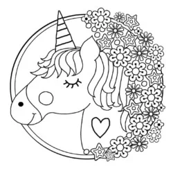Unicórnio 11 para imprimir e colorir
