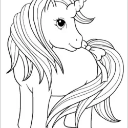Unicórnio 12 para imprimir e colorir
