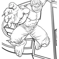 Vingadores (Hulk) para imprimir e colorir