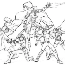 Vingadores para imprimir e colorir
