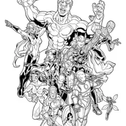Vingadores para imprimir e colorir