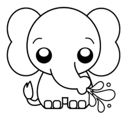 Kawaii para imprimir e colorir