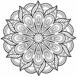 Mandala para imprimir e colorir