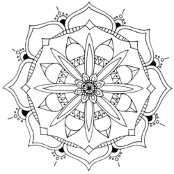 Desenhos Para Pintar e Colorir Mandalas - Imprimir Desenho 036