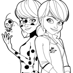 Desenhos da Ladybug para Imprimir e Colorir