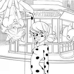 Ladybug para imprimir e colorir