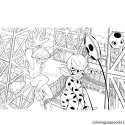 Ladybug e Cat Noir 01 – Imagens para Colorir