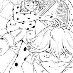 Ladybug e Cat Noir 01 – Imagens para Colorir