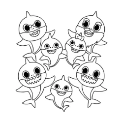 Baby Shark para imprimir e colorir