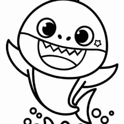 Baby Shark para imprimir e colorir