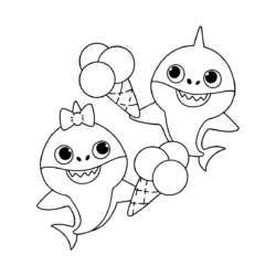 Desenhos de Baby Shark para Imprimir e Colorir