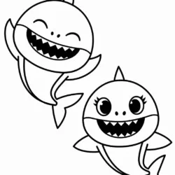 Baby Shark para imprimir e colorir