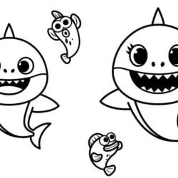 Baby Shark para imprimir e colorir