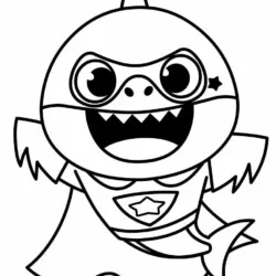 Baby Shark para imprimir e colorir