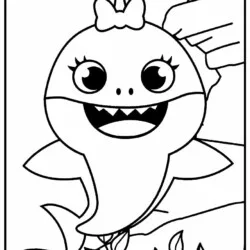 Baby Shark para imprimir e colorir