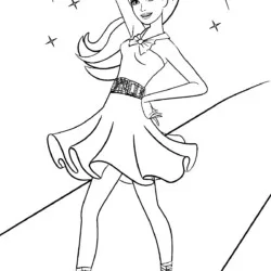 Barbie para imprimir e colorir
