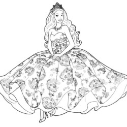 Desenho barbie princesa para colorir!