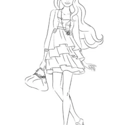 Barbie para imprimir e colorir