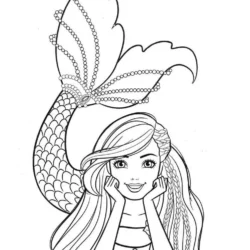 Desenho de livro para colorir das princesas barbie para crianças