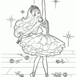 Barbie para imprimir e colorir