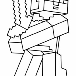 Minecraft para colorir (Steve, Alex e outros)