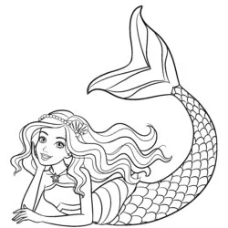 Sereia para imprimir e colorir