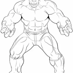 Hulk para imprimir e colorir