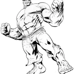 Hulk para imprimir e colorir