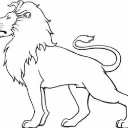 Leão para imprimir e colorir