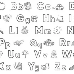 Letras (Alfabeto) para imprimir e colorir