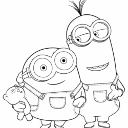 Desenho livre dos Minions para imprimir e colorir - Minions - Just