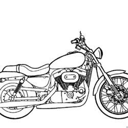 54 desenhos de motos para colorir