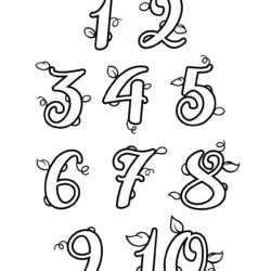 Números para imprimir e colorir