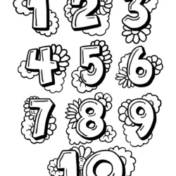 Números para imprimir e colorir