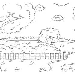 Desenhos De Paisagens para imprimir e colorir