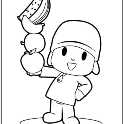 Pocoyo para imprimir e colorir
