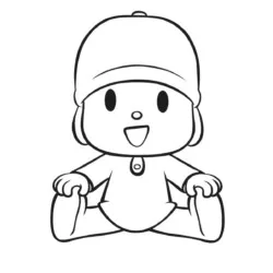Pocoyo para imprimir e colorir