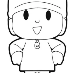 Pocoyo para imprimir e colorir