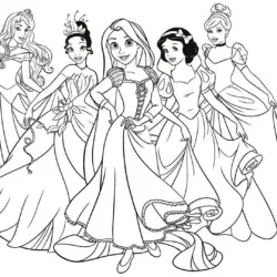 Princesas para imprimir e colorir