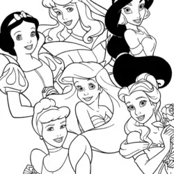 Princesas para imprimir e colorir