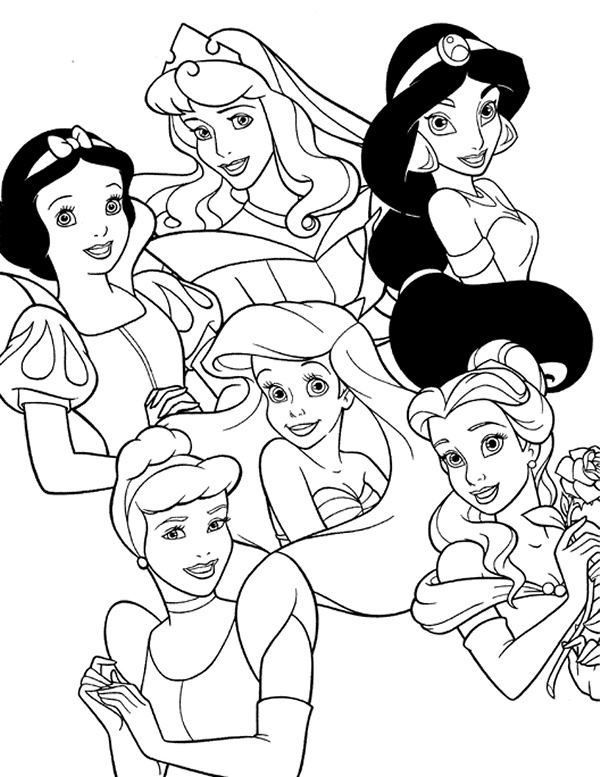 desenho para colorir princesa
