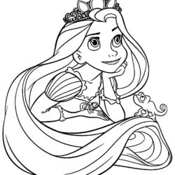 Princesa Rapunzel para Colorir - Desenhos para Pintar da Disney