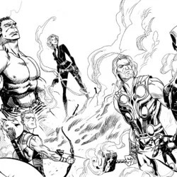Vingadores para imprimir e colorir