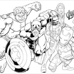 Vingadores para imprimir e colorir