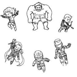 Vingadores para imprimir e colorir