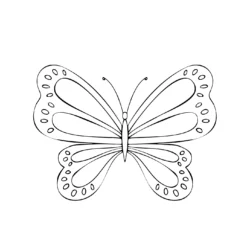 Desenho de Borboleta sorridente para Colorir - Colorir.com