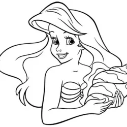 Ariel para imprimir e colorir