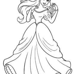 Ariel para imprimir e colorir